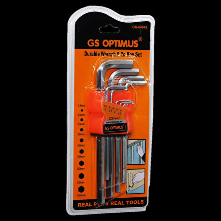 9 Parça  Krom Uzun - Düz Alyan 180mm