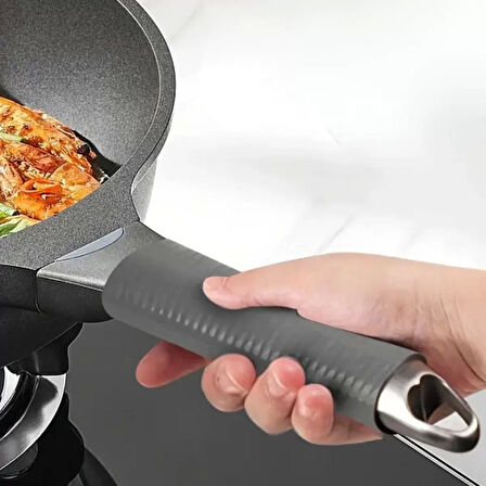 Isıya Dayanıklı Silikon Kauçuk Tencere,kapı Tutma Kılıfı Kendinden Küçülen,her Sapa Uyumlu Tava Kulp Yalıtımı 12-15 Cm