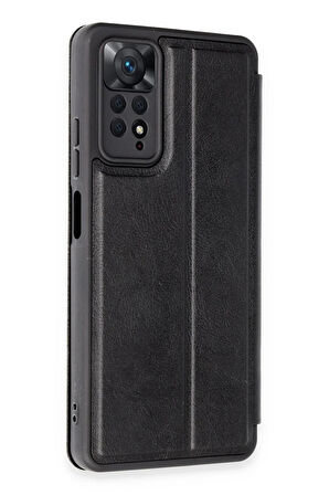 Xiaomi Uyumlu Redmi Note 12 Pro 4G Kılıf Flip Cover - Siyah