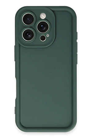 iPhone 16 Pro Kılıf Viera Silikon - Koyu Yeşil