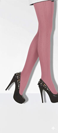 Daymod Kadın Marry Micro File Desenli Külotlu Çorap