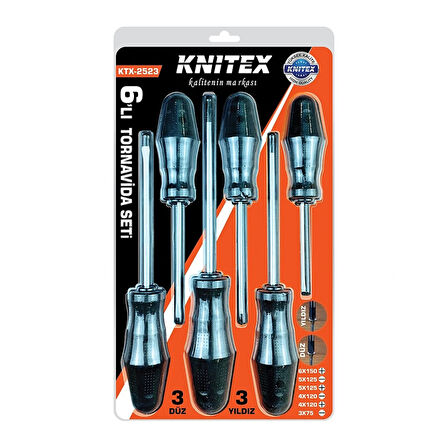 6pcs Tornavida Seti  6x150 Yıldız - 5x125 Düz-yıldız - 4x120 Düz-yıldız - 3x75 Düz