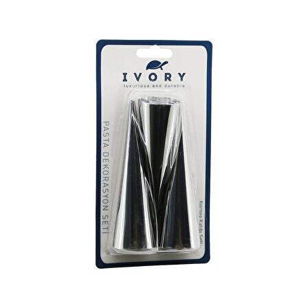 3pcs  Korneo Kalıp - Pasta Dekorasyon  Çap: 3cm X Uzunluk: 12cm