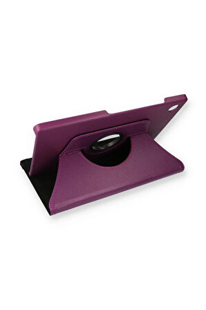 Samsung Uyumlu Galaxy X200 Tab A8 10.5 Kılıf 360 Tablet Deri Kılıf - Mürdüm