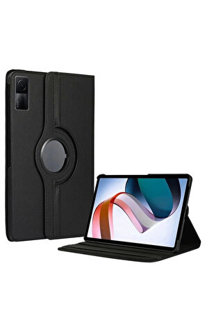 Xiaomi Uyumlu Redmi Pad SE 4G Kılıf 360 Tablet Deri Kılıf - Siyah
