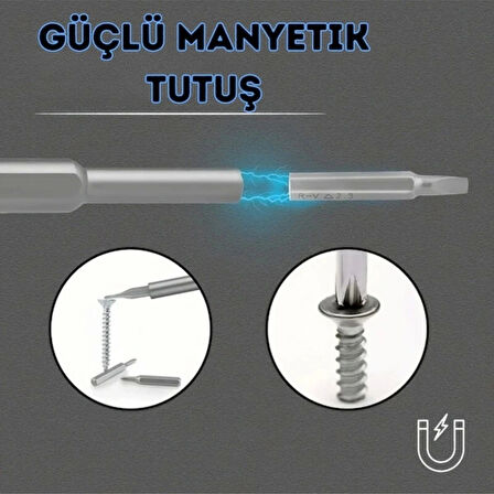 25 Parça 24 Farklı Uçlu Mıknatıslı 25 İn 1  Tornavida Seti