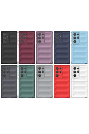 Samsung Uyumlu Galaxy S24 Ultra Kılıf Optimum Silikon - Kırmızı