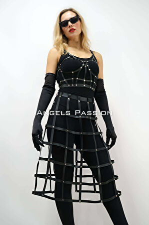 Deri Etek Ve Deri Göğüs Harness Takım, Cosplaywear - Brf1013