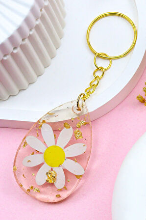 Papatya Epoksi Anahtarlık & Yves Rocher El Ve Tırnak Bakım Kremi Hediye Seti