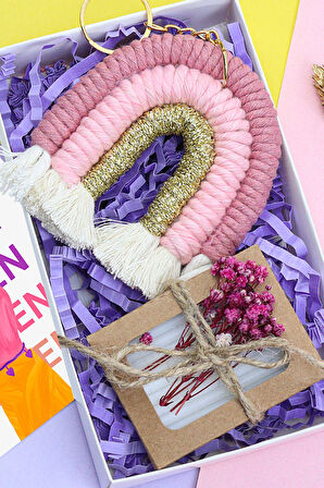 Gökkuşağı Anahtarlık & Özel Kutulu Mini Sabun Hediye Seti