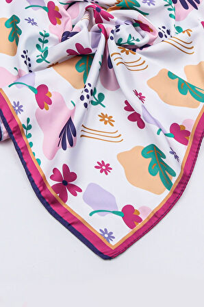 Şans Bilekliği & Beyaz Çiçekli Fular & Be Happy Çikolata Hediye Seti