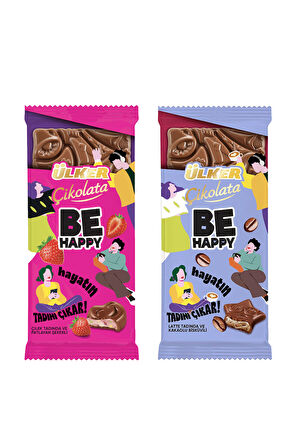 Şans Bilekliği & Beyaz Çiçekli Fular & Be Happy Çikolata Hediye Seti