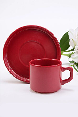 Kırmızı Fincan & Kurutulmuş Çiçek Buketi & Godiva Napoliten Çikolata Hediye Seti