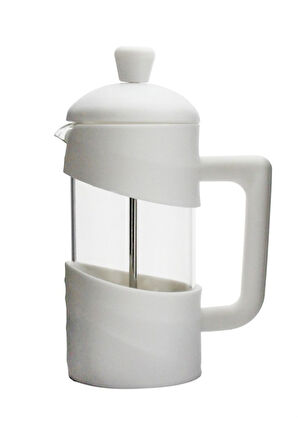 Papatya Defter & Beyaz Tükenmez Kalem & Kupa & Beyaz French Press & Pembe Bubble Mum Hediye Seti