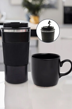 500 ML Çelik Termos & Kupa Hediye Seti