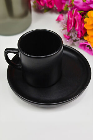 Siyah Kravat & Siyah Seramik Fincan & Selamlıque Türk Kahvesi & Pomellos Kolonya Hediye Seti