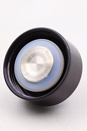 Siyah 500ML Renk Dereceli Termos & Siyah Fincan & Mini Kolonya & Selamlıque Türk Kahvesi Hediye Seti