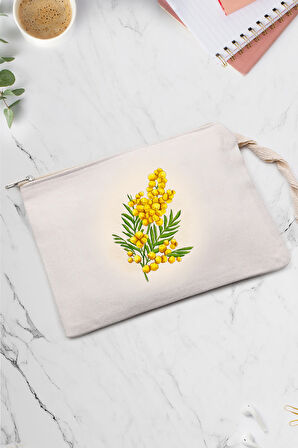 Sarı Defter & Bez El Çantası & T Kupa & Beyaz Touch Pen & Limonlu Bardak Mum Hediye Seti