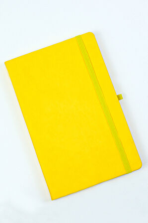 Sarı Defter & Bez El Çantası & T Kupa & Beyaz Touch Pen & Limonlu Bardak Mum Hediye Seti