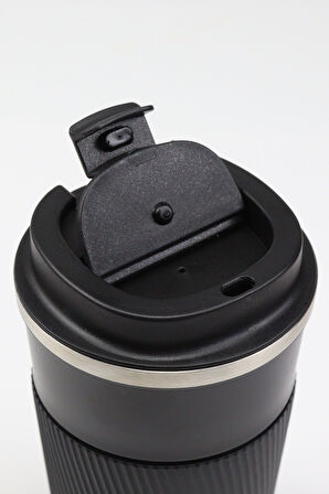 Siyah Defter &  500 ML Çelik Termos & Siyah Mat Tükenmez Kalem Hediye Seti