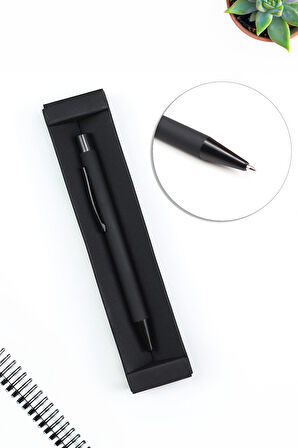 Siyah Defter &  500 ML Çelik Termos & Siyah Mat Tükenmez Kalem Hediye Seti