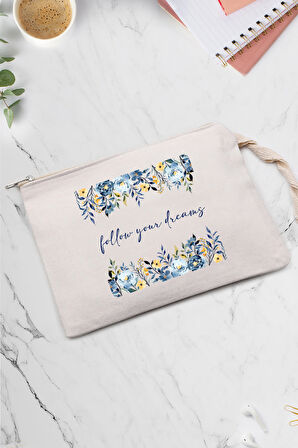 Çiçekli Ham Bez El Çantası & Buhurdanlık ve Esansı & İnci Yıldız Anahtarlık & Saten Toka Hediye Seti