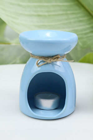 Çiçekli Ham Bez El Çantası & Buhurdanlık ve Esansı & İnci Yıldız Anahtarlık & Saten Toka Hediye Seti