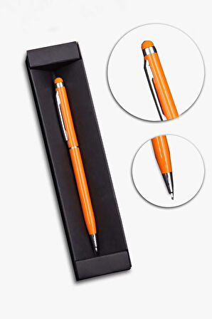 Turuncu Defter & Touch Pen & Kupa & Cam Matara & USB Bellek Hediye Seti