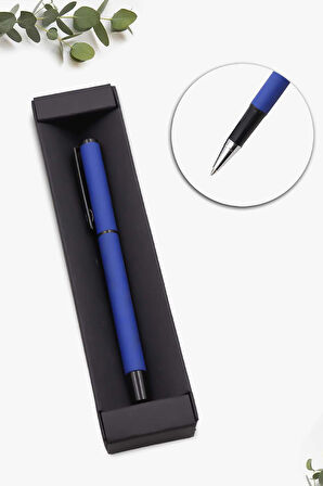 Lacivert Defter & Tasarım Kupa & Mavi Roller Kalem & USB Bellek & Cam Matara Hediye Seti