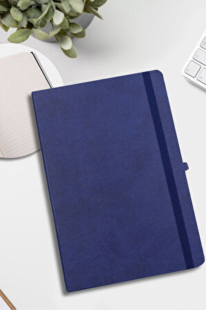 Lacivert Defter & Tasarım Kupa & Mavi Roller Kalem & USB Bellek & Cam Matara Hediye Seti