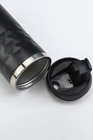 300 ML Siyah Kristal Çelik Termos