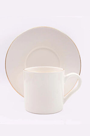 Seccade & Cüzdan & Gold Detaylı Beyaz Fincan & Gold Detaylı Kahve Yanı Su Bardağı  Hediye Seti