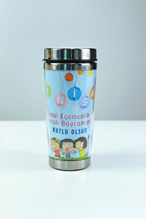 23 Nisan Tasarımlı Çelik Termos & Çocuk Dikim Kiti & Küçük Prens Kitabı & Züber Kidz Hediye Seti