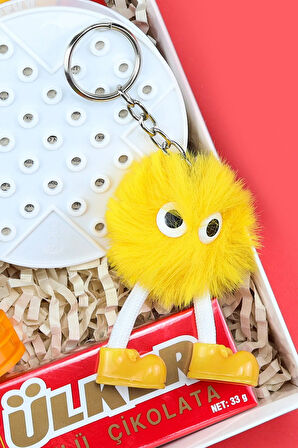 Köpük Baloncuk & Balon & Peluş Figür Anahtarlık & Ülker Napoliten Çikolata & Solo Test Hediye Seti