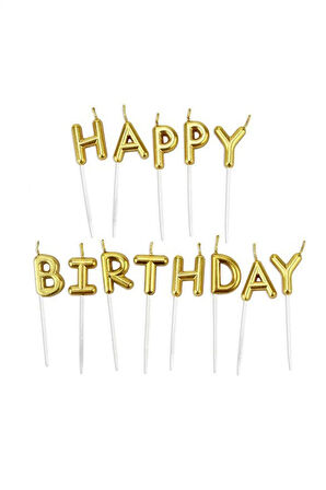 Happy Birthday Harf Mum & Godiva Napoliten Çikolata & Siyah French Press & Gri Fincan Hediye Seti