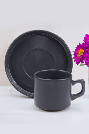 Happy Birthday Harf Mum & Godiva Napoliten Çikolata & Siyah French Press & Gri Fincan Hediye Seti