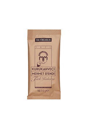 Turuncu Türk Kahvesi Fincanı & Kraft Kutulu Mum & Tek İçimlik Mehmet Efendi Türk Kahvesi Hediye Seti