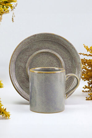 Kadife Kaplı Yasin-i Şerif-Seccade & Tesbih & Gri Porselen Kahve Fincanı & Rebul Kolonya Hediye Seti