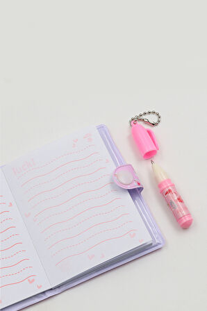 Flamingo Tasarımlı Peluş Ayıcık & Renkli Yıldız Çıtçıt Toka & Flamingo Kalemli Mini Not Defteri