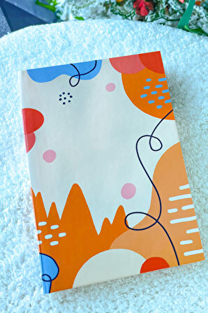 Turuncu Tasarım Defter & T Kupa & 2'li Teashop Bitki Çayı & Gökkuşağı Anahtarlık Hediye Seti