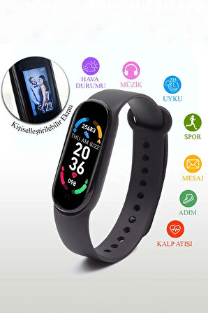 Yeni Nesil Akıllı Bileklik Smart Band M6 & Siyah Mat Kupa Hediye Seti