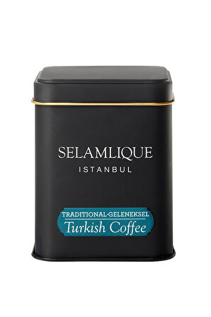 Siyah Seramik Fincan & Selamlıque Türk Kahvesi Hediye Seti
