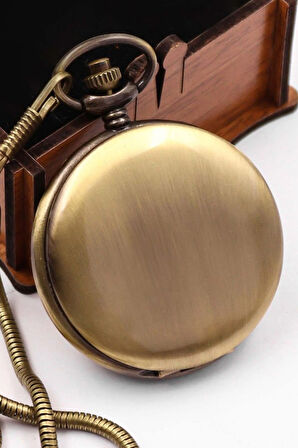 Siyah Kulplu 280 ML Çelik Termos & Metalik Gold Renk Köstekli Saat Hediye Seti