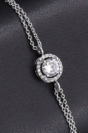 Çelik Kelepçe Bileklik & Su Yolu Bileklik & Tektaş Bileklik Takı Seti