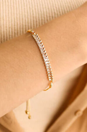 Taş Detaylı Kelepçe Bileklik & Çiçekli Bileklik & Suyolu Bileklik Takı Seti