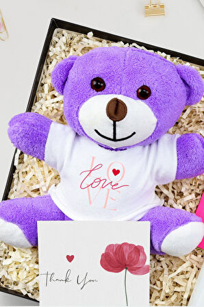 Mor Peluş Ayıcık & Love T Kupa & Özdemir Asaf - Dokuza Kadar On Kitabı Hediye Seti