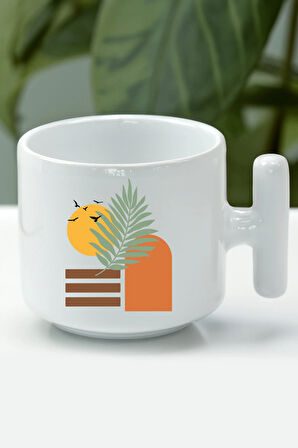 Tasarım T Kupa & Tasarım Beyaz Metal Kutulu Mum & Filtre Kahve & Çubuk Tütsü Hediye Seti