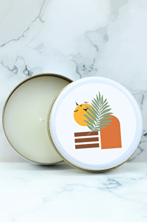 Tasarım Defter & Yeşil Touch Pen & Fincan & Tasarım Beyaz Metal Kutulu Mum & Çubuk Tütsü Hediye Seti