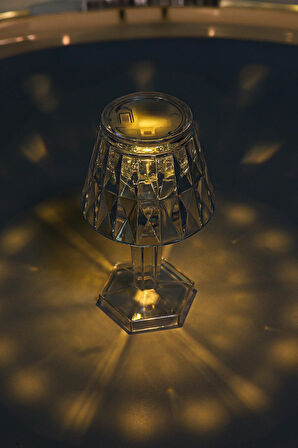 Çizgili Turuncu Fincan & Türk Kahvesi & Sunum Kahve Peçetesi & Kristal Mini Abajur Hediye Seti