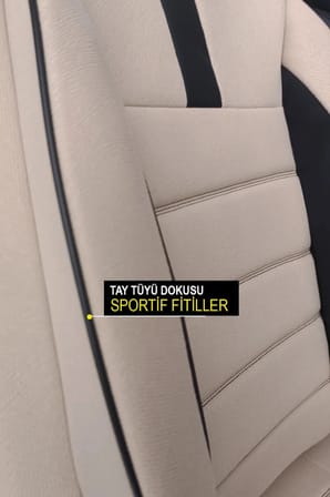 Ford Focusı CARBON X 1.6i 125 5k Powershift 2013 CARBON Serisi UYUMLU TAY TÜYÜ OTO KOLTUK KILIFI BEJ
